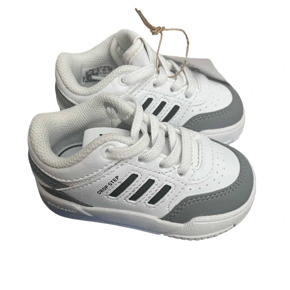 Adidas Drop Step Low I Gray and White Toddler Size 5K. NWT. Comes with Box. - Picture 2 of 8